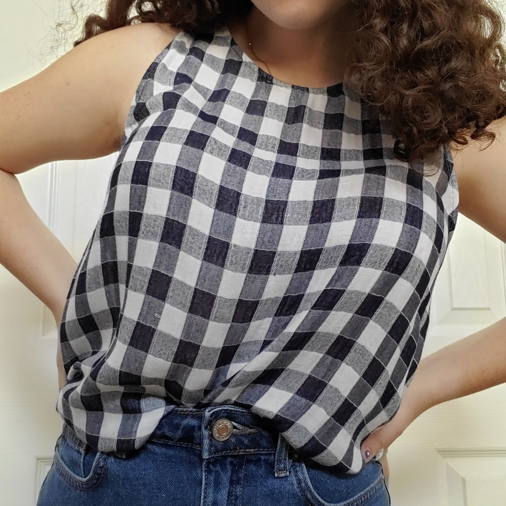 Free People checkered top
